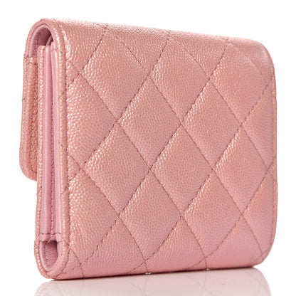 Chanel Iridescent Caviar Quilted Small Flap Wallet Rose Pink 3 of 9