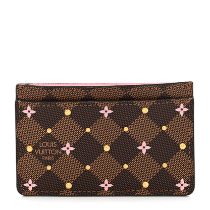 Louis Vuitton Damier Ebene Studded Card Holder 1 of 8