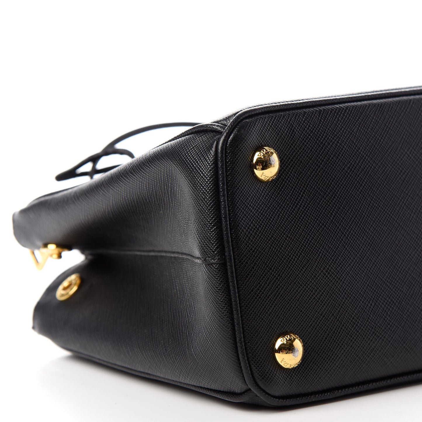 Saffiano Small Galleria Double Zip Tote Black