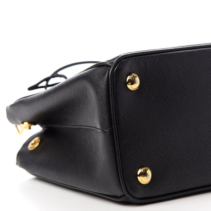 Prada Saffiano Small Galleria Double Zip Tote Black 8 of 9