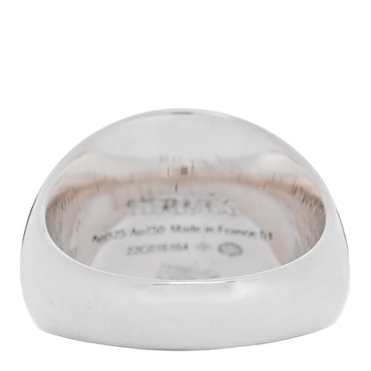 Hermes Sterling Silver 18K Rose Gold PM Ex-Libris Signet Ring 51 5.75 3 of 4