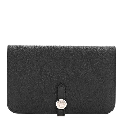 Hermes Togo Dogon Duo Wallet Black 1 of 9