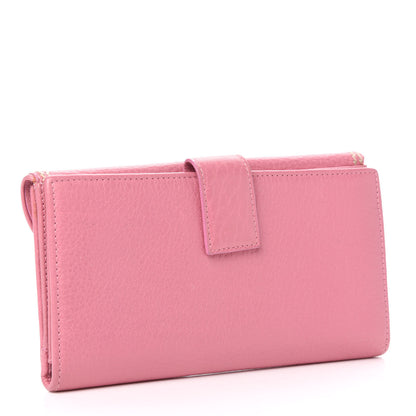 Christian Dior Calfskin Embroidered Romantic Flowers Saddle Wallet Pink 3 of 7