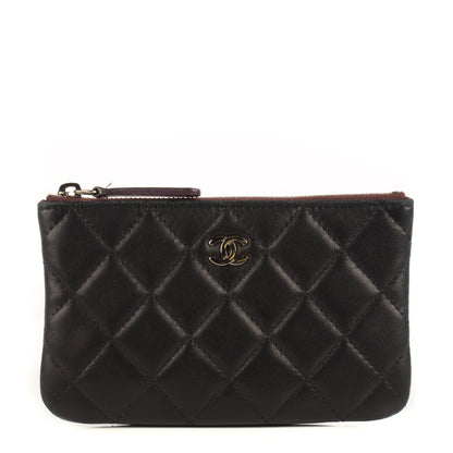 Chanel Lambskin Quilted Coin Purse Case Black 1 of 8