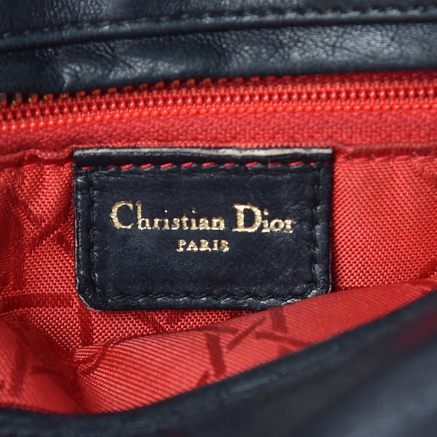 Lambskin Cannage Medium Lady Dior Black