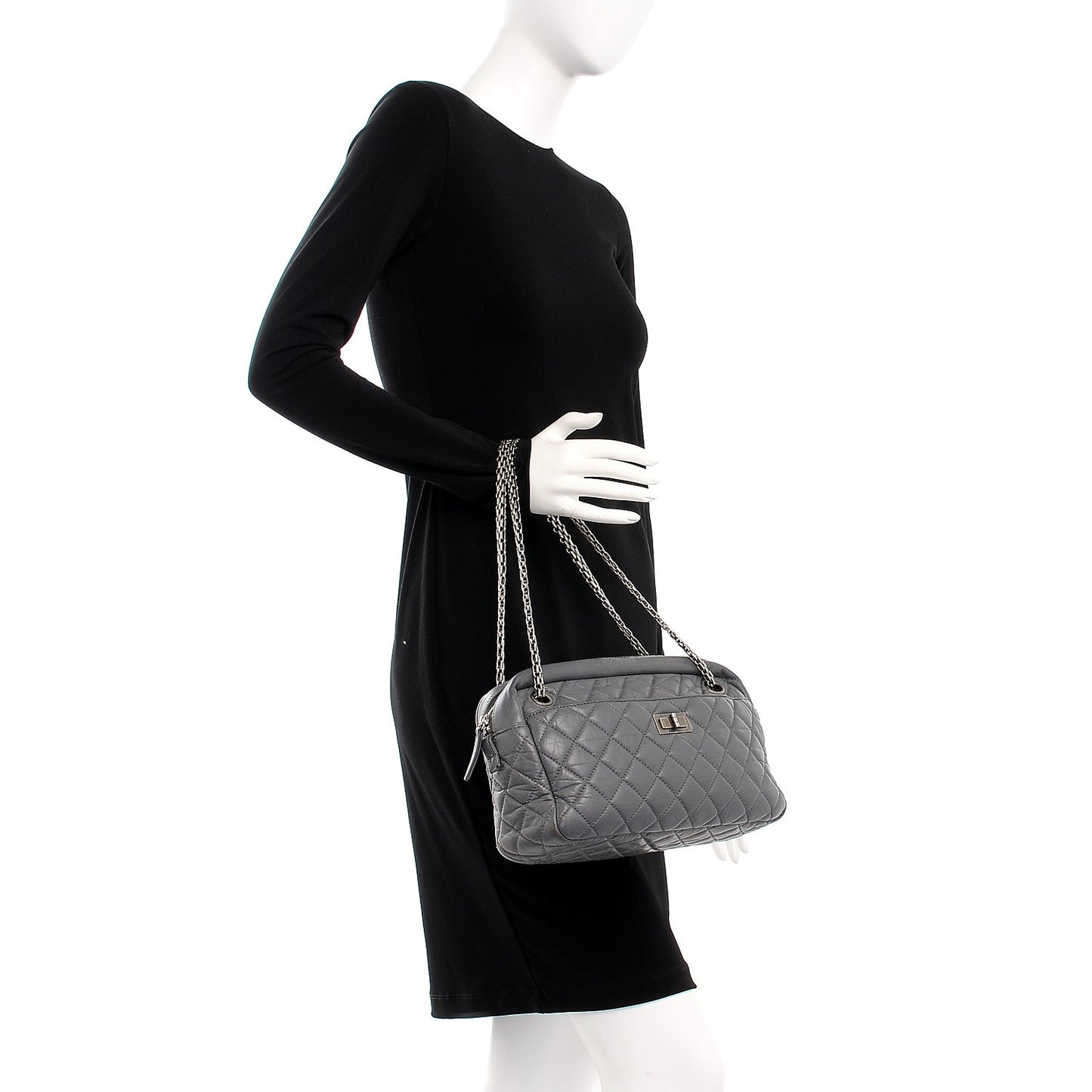 Aged Calfskin Reissue Medium Camera Case Gray