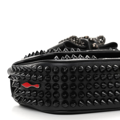 Christian Louboutin Calfskin Spikes Sweety Charity Crossbody Bag Black 8 of 13