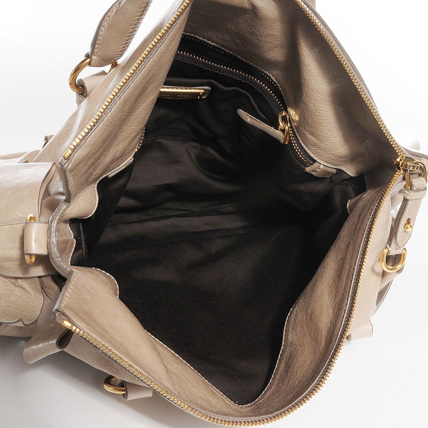 Miu Miu Vitello Lux Medium Bow Bag Pomice 5 of 9