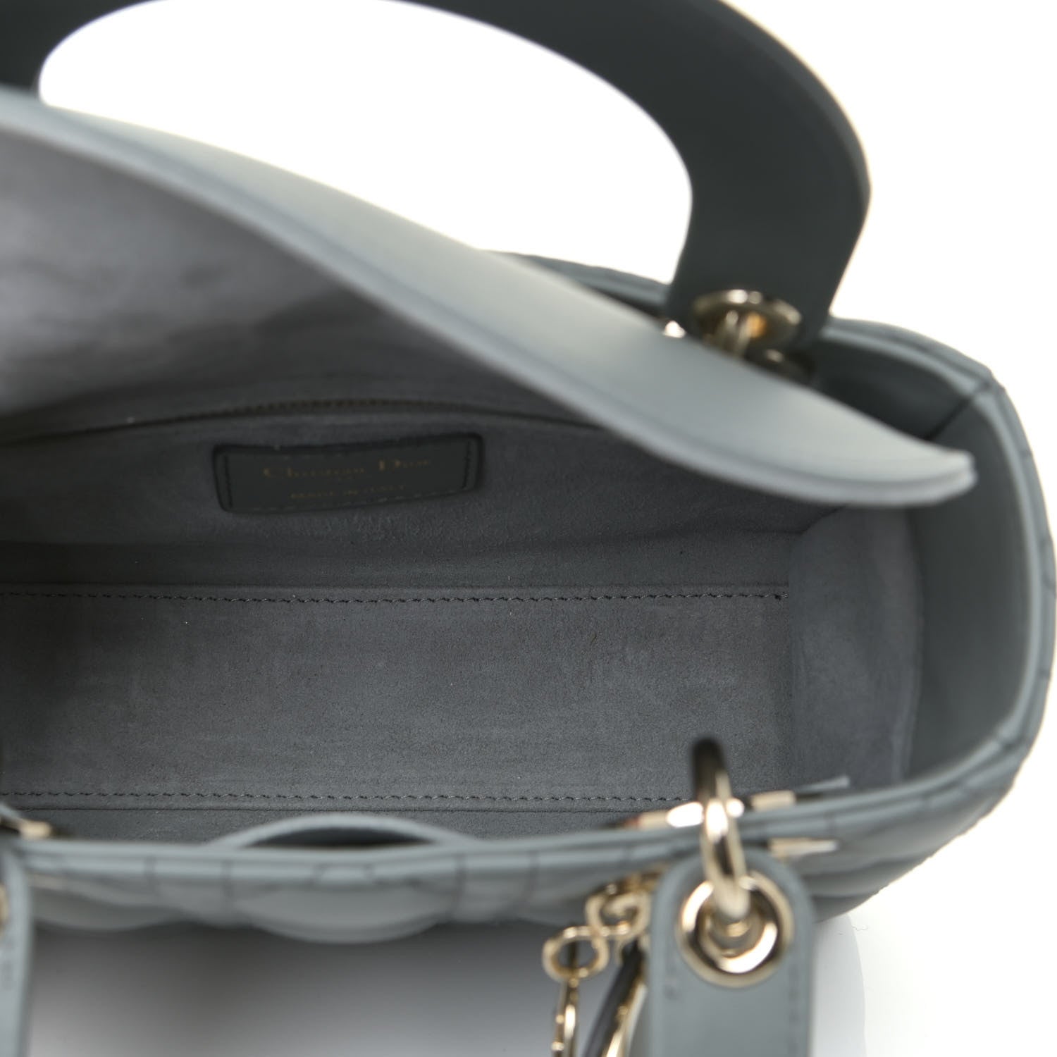 Christian Dior Lambskin Cannage Gradient Small My ABCDior Lady Dior Grey 7 of 13