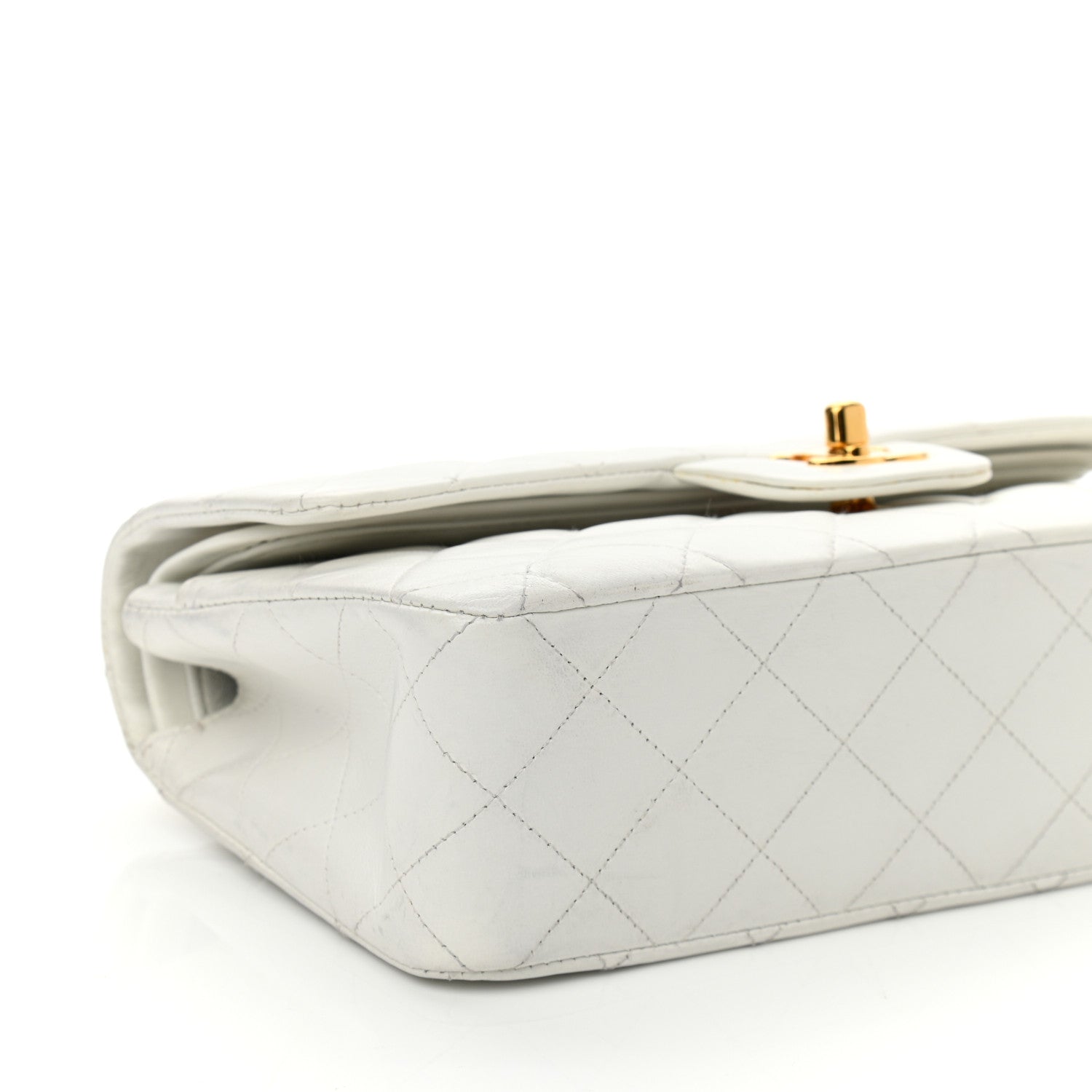 Chanel Lambskin Quilted Small Double Flap White 10 of 13