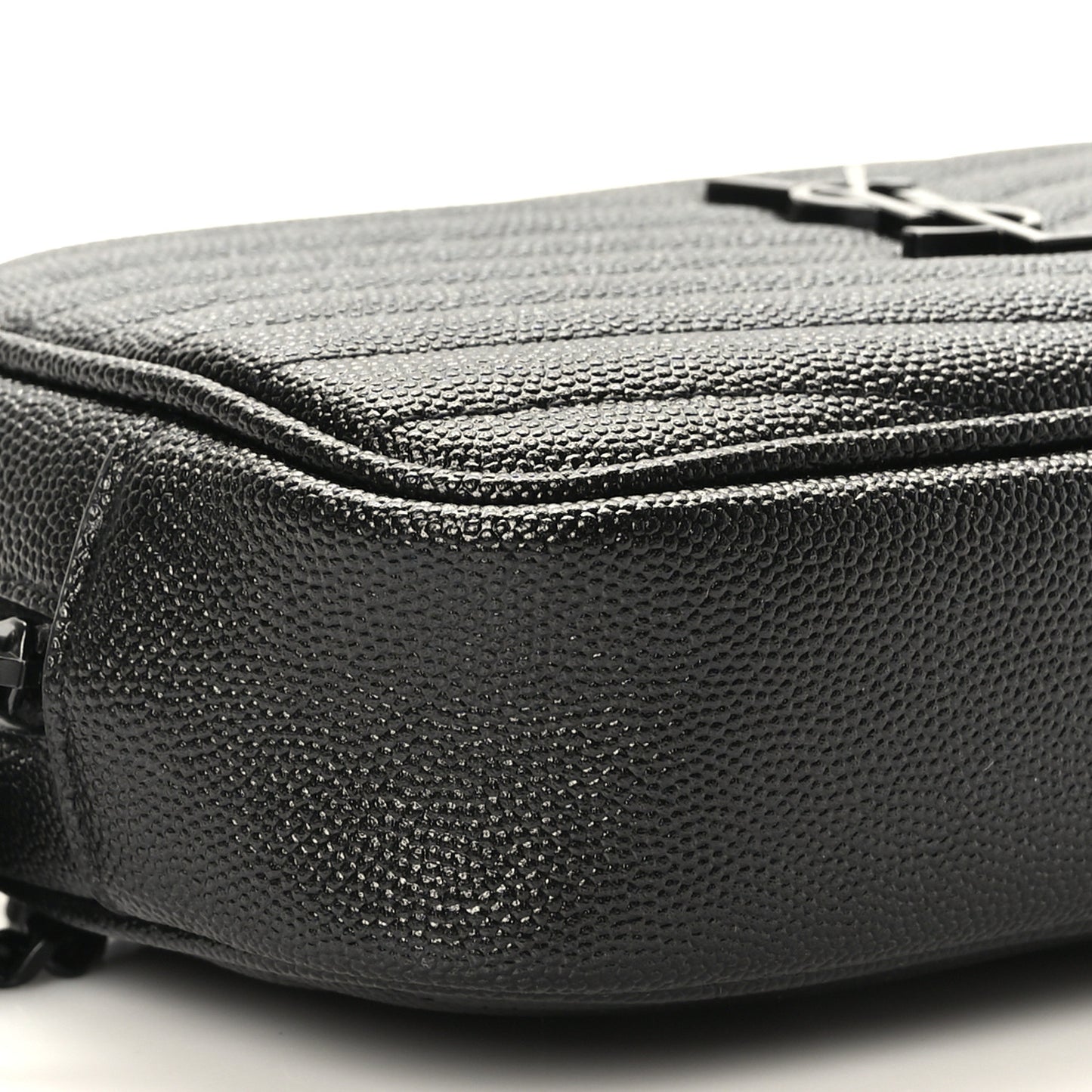 Grain De Poudre Matelasse Monochrome Monogram Mini Lou Camera Bag Black