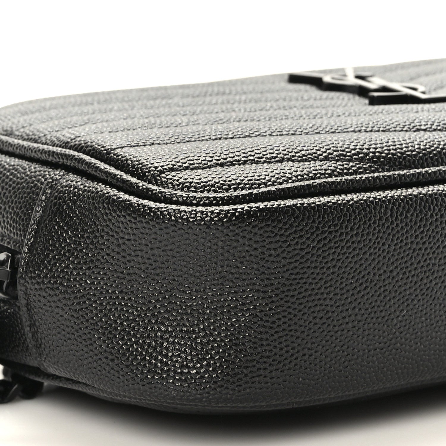 Saint Laurent Grain De Poudre Matelasse Monochrome Monogram Mini Lou Camera Bag Black 8 of 10
