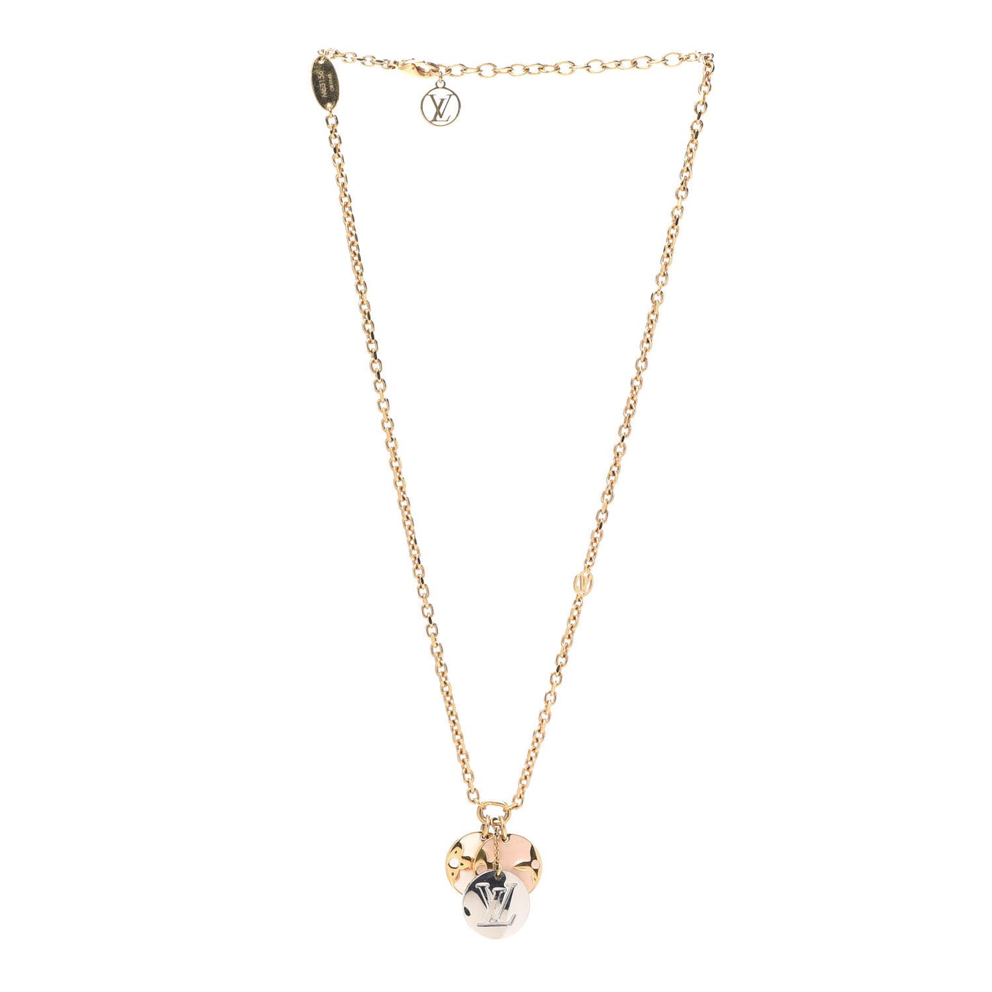 Monogram Charms Necklace Gold
