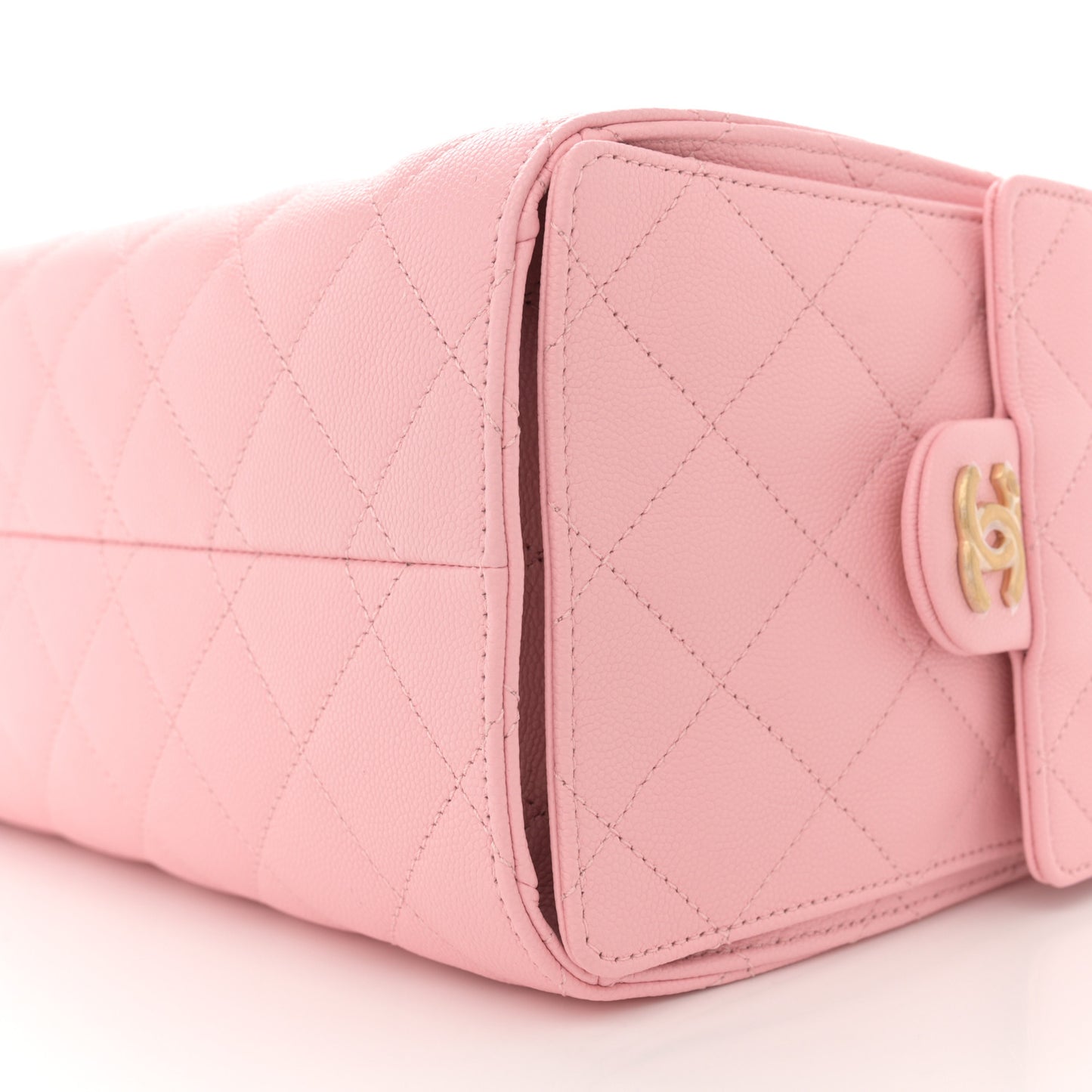 Caviar Quilted Small Chanel 25 Handbag Light Pink