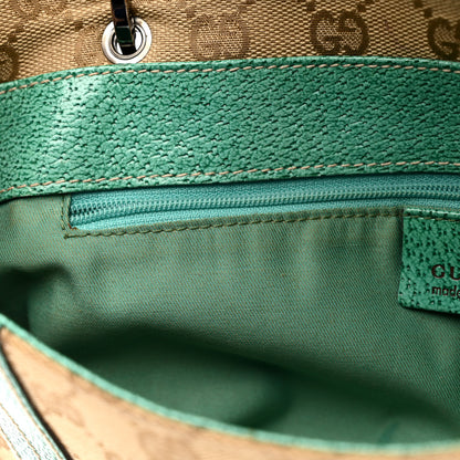 Gucci Monogram Satchel Bag Turquoise 10 of 15