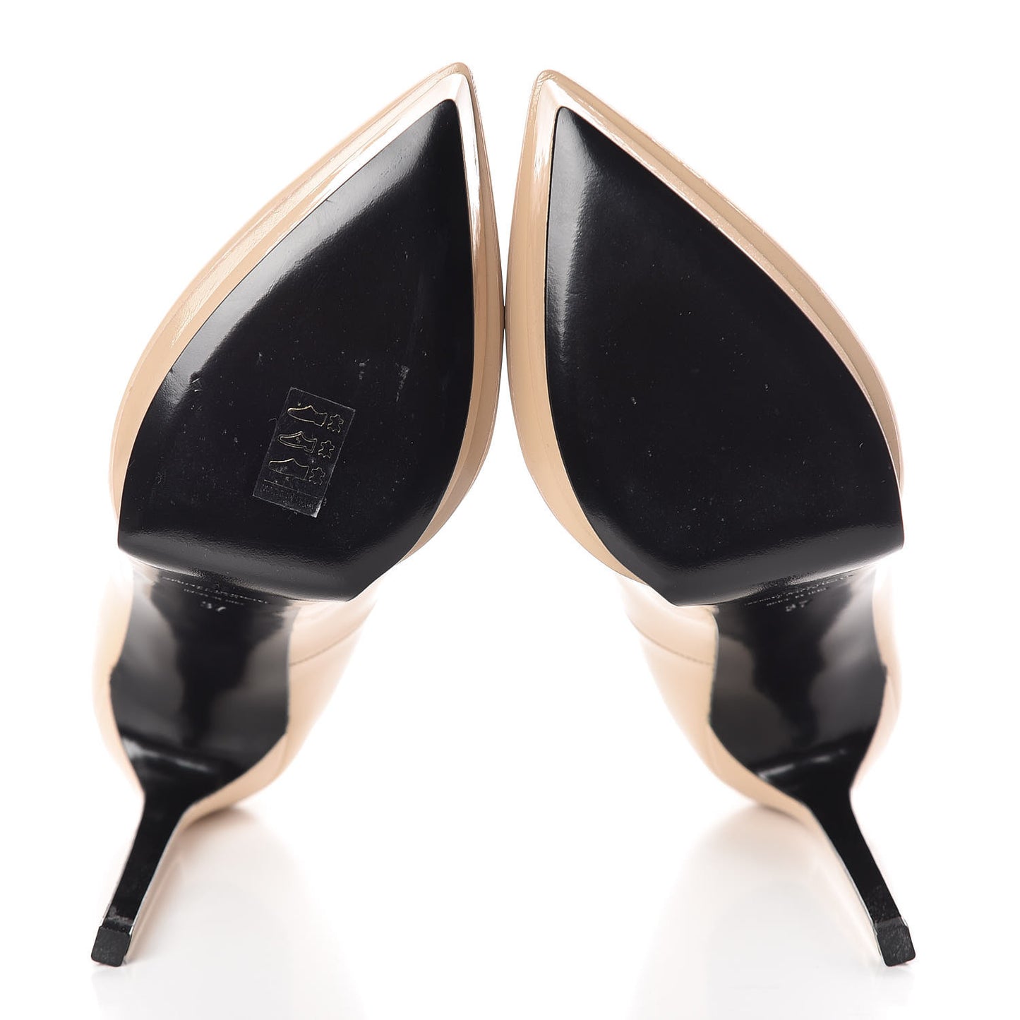 Patent Janis 105 Platform Pumps 37 Nude Powder