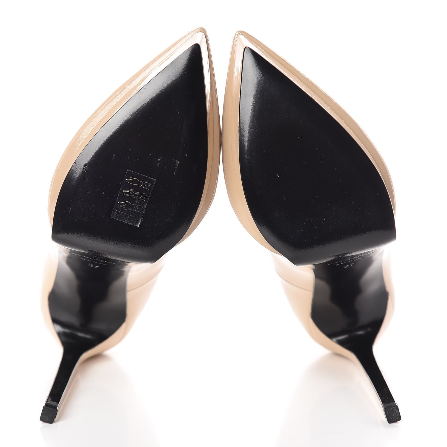 Saint Laurent Patent Janis 105 Platform Pumps 37 Nude Powder 5 of 8