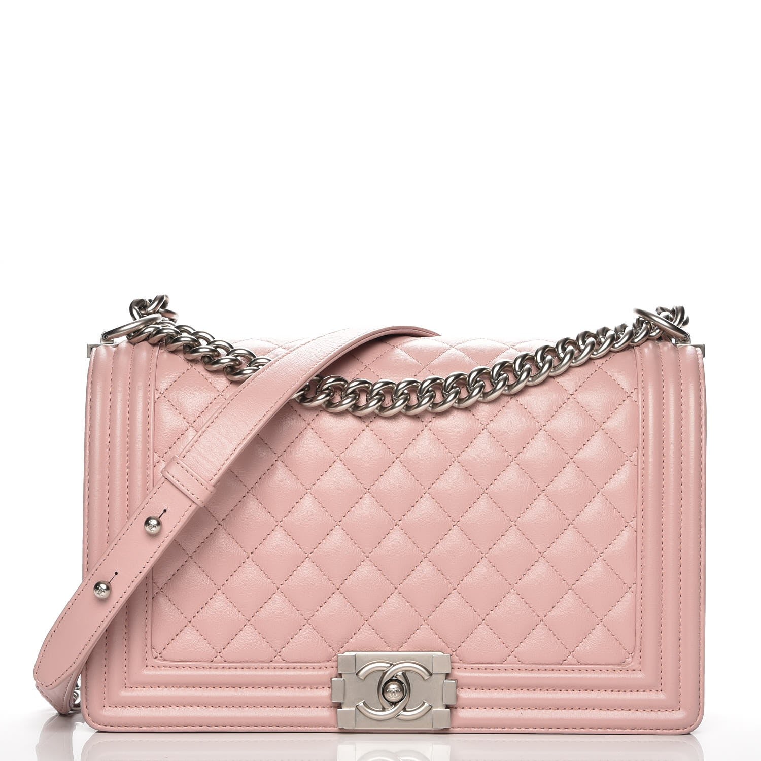 Chanel Calfskin Quilted New Medium Boy Flap Light Pink 1 of 9