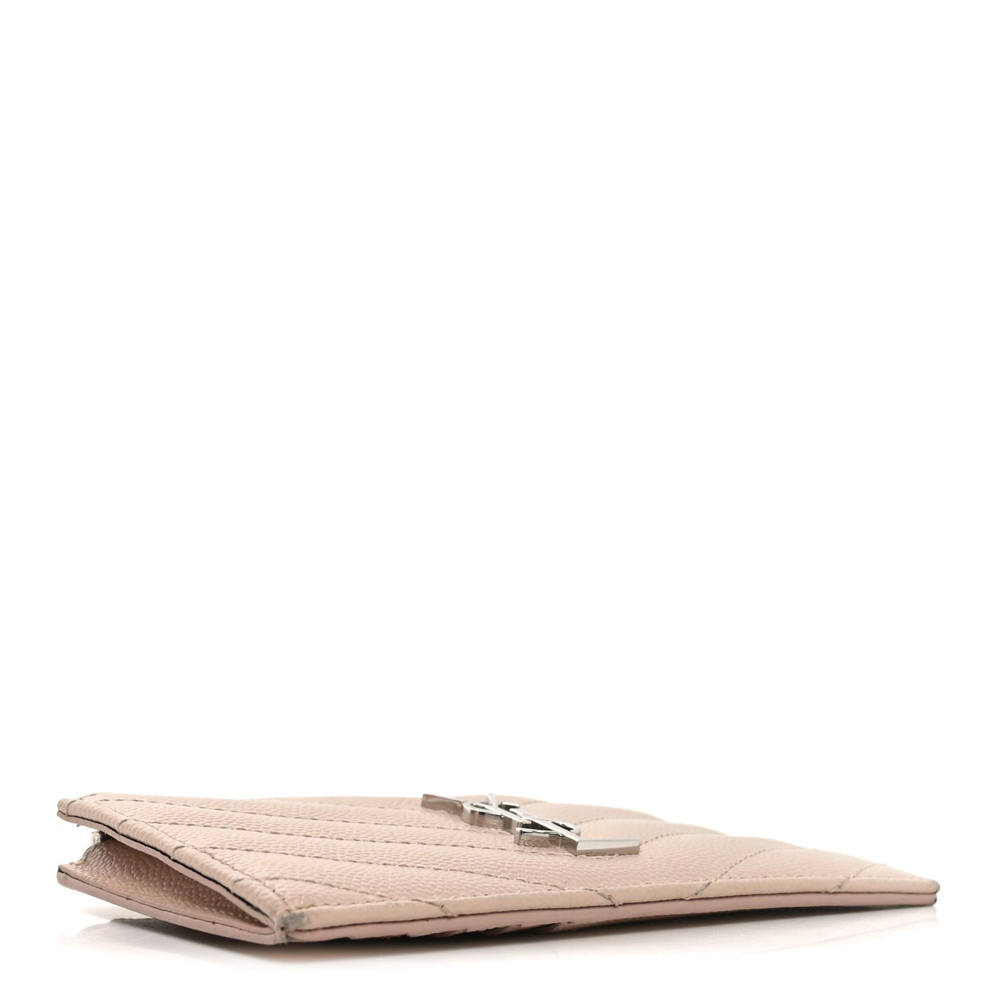 Grain De Poudre Matelasse Chevron Monogram Fragments Zippered Card Case Marble Pink