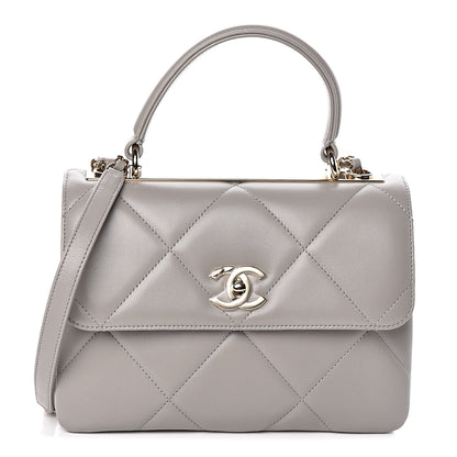 Chanel Lambskin Quilted Small Trendy CC Top Handle Flap Grey 1 of 14