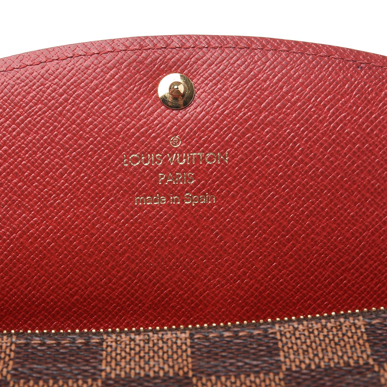 Louis Vuitton Damier Ebene Caissa Wallet Cherry 6 of 8