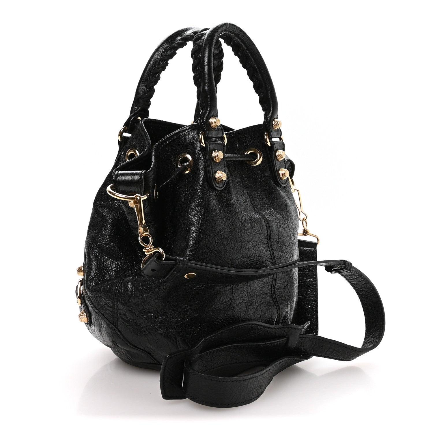 Balenciaga Agneau Giant 12 Gold Hardware Mini Pompon Black 4 of 11