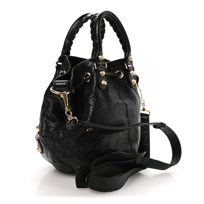 Balenciaga Agneau Giant 12 Gold Hardware Mini Pompon Black 4 of 11