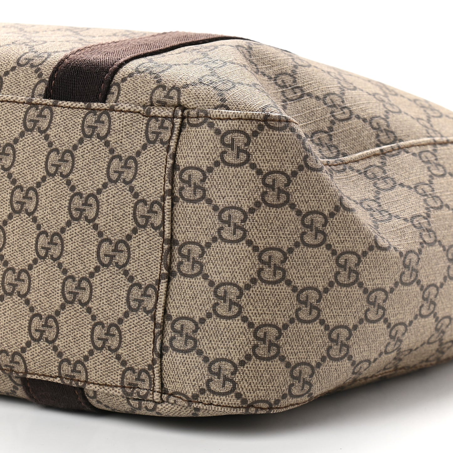 GG Plus Monogram Medium Tote Dark Brown