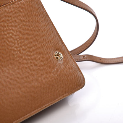 Prada Saffiano Metal Flap Wallet Caramel 11 of 11