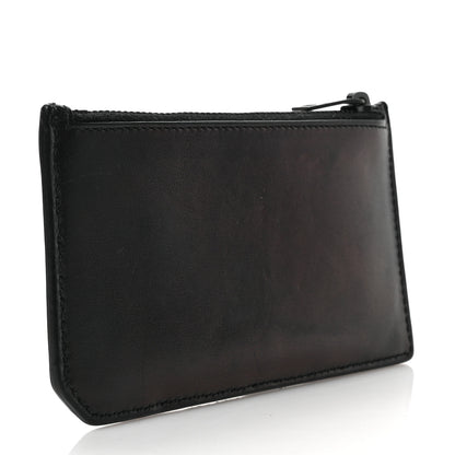 Saint Laurent Calfskin 5 Fragments Zip Pouch Card Holder Black Red 3 of 6