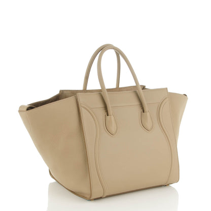 Celine Supple Calfskin Medium Phantom Luggage Beige 3 of 7