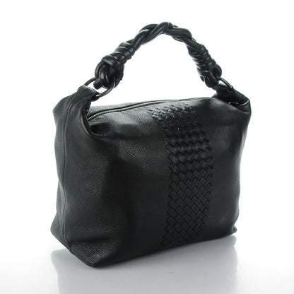 Bottega Veneta Cervo Deerskin Intrecciato Braided Hobo Nero Black 3 of 7