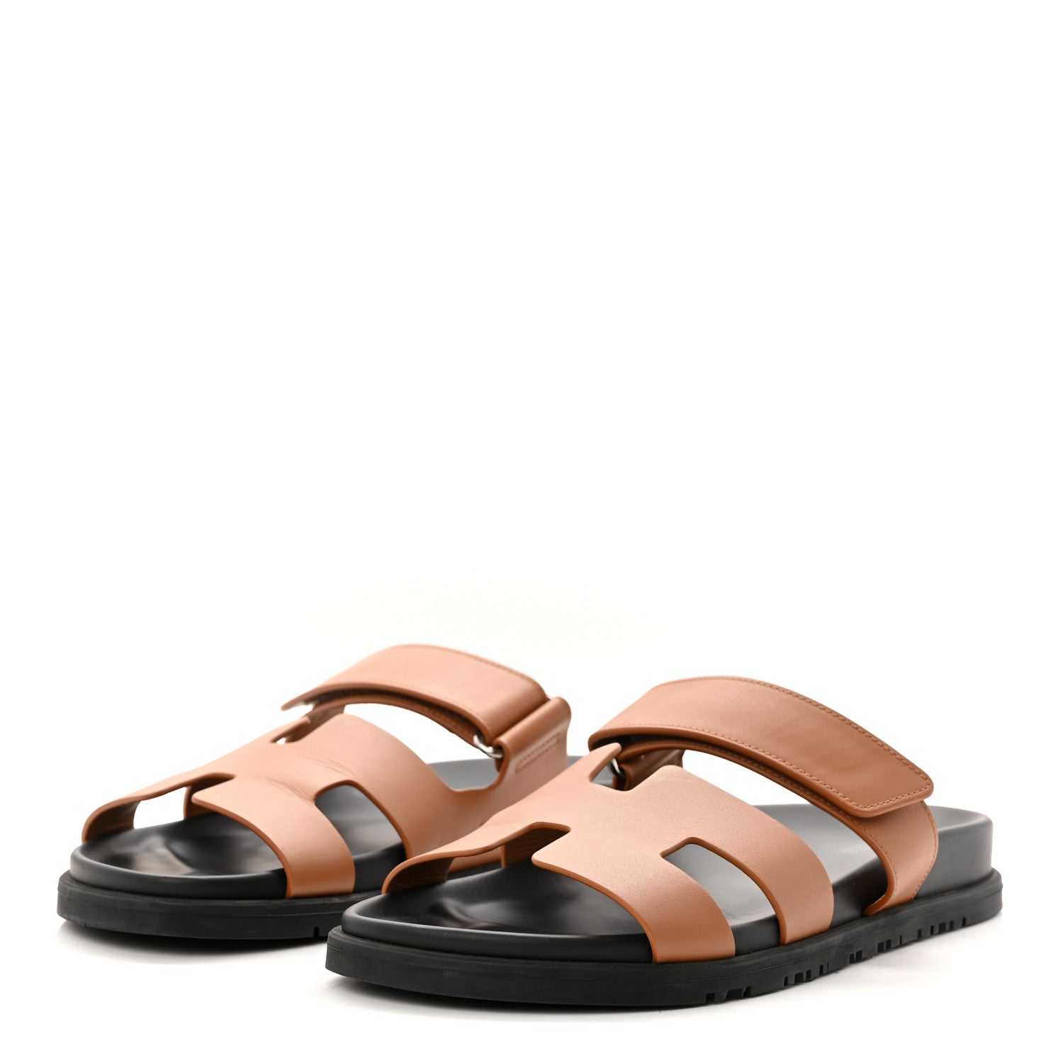 Hermes Calfskin Womens Chypre Sandals 38 Naturel 4 of 10