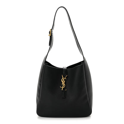Saint Laurent Grained Calfskin Small Le 5 A 7 Soft Hobo Black 1 of 13