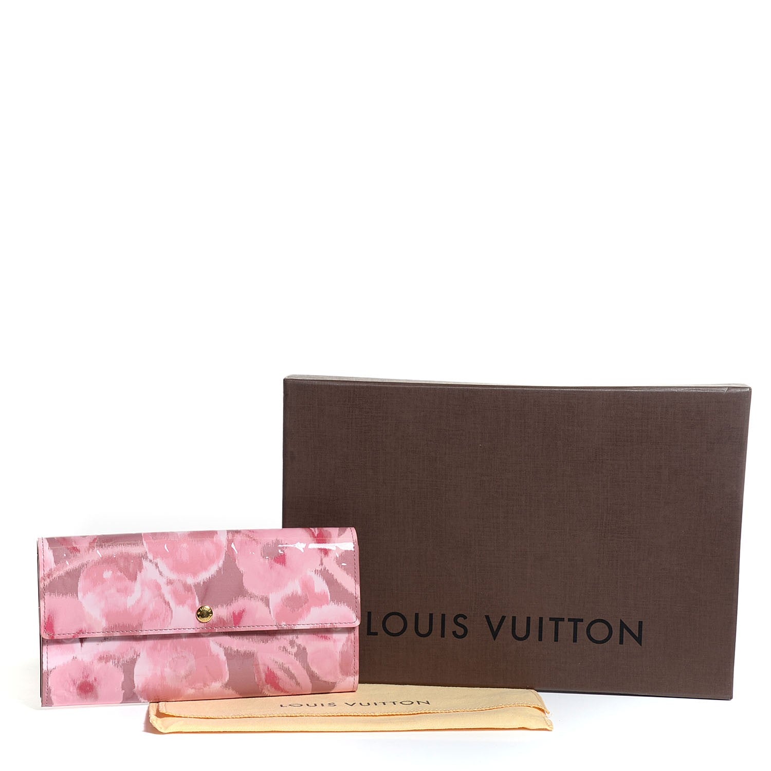 Louis Vuitton Vernis Ikat Sarah Wallet Rose Velours 5 of 8