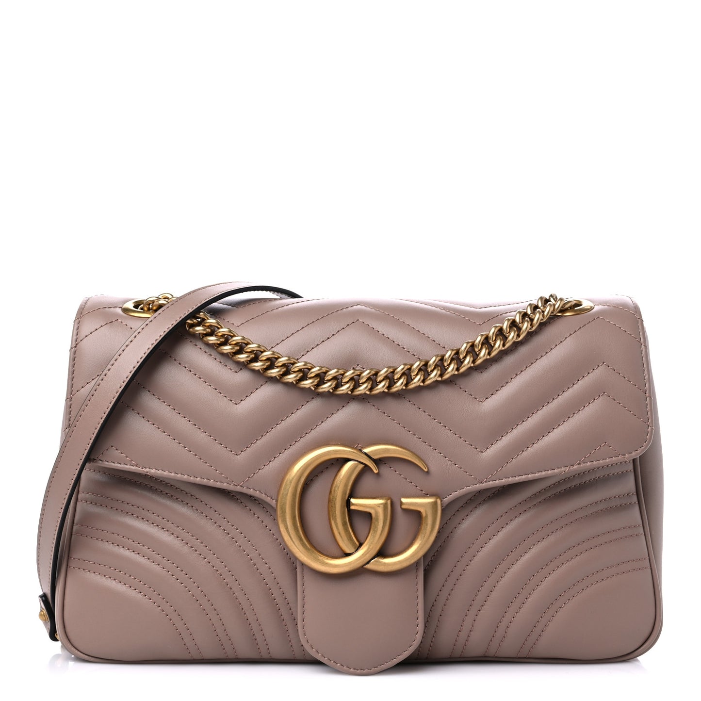Calfskin Matelasse Medium GG Marmont Shoulder Bag Porcelain Rose