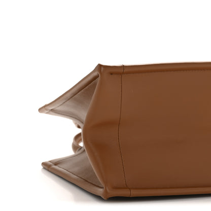 Christian Dior Calfskin Macro Cannage Small Book Tote Golden Saddle 9 of 11