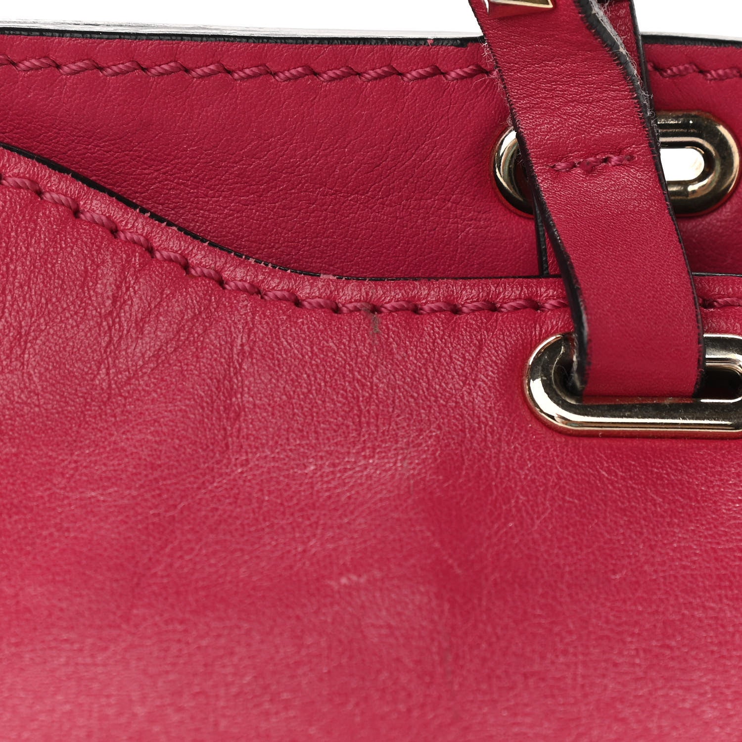 Valentino Garavani Vitello Medium Rockstud Tote Pink 12 of 14