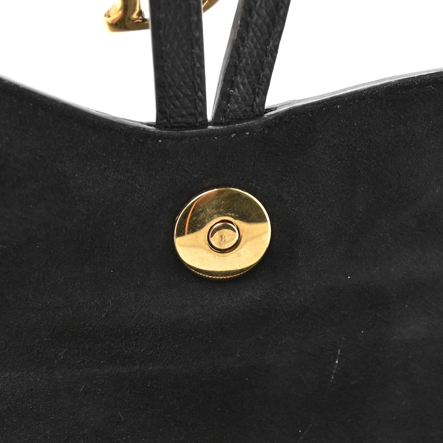 Grained Calfskin Saddle Belt Bag Black