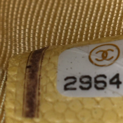 Chanel Caviar Quilted Small Cosmetic Case Yellow 7 of 11