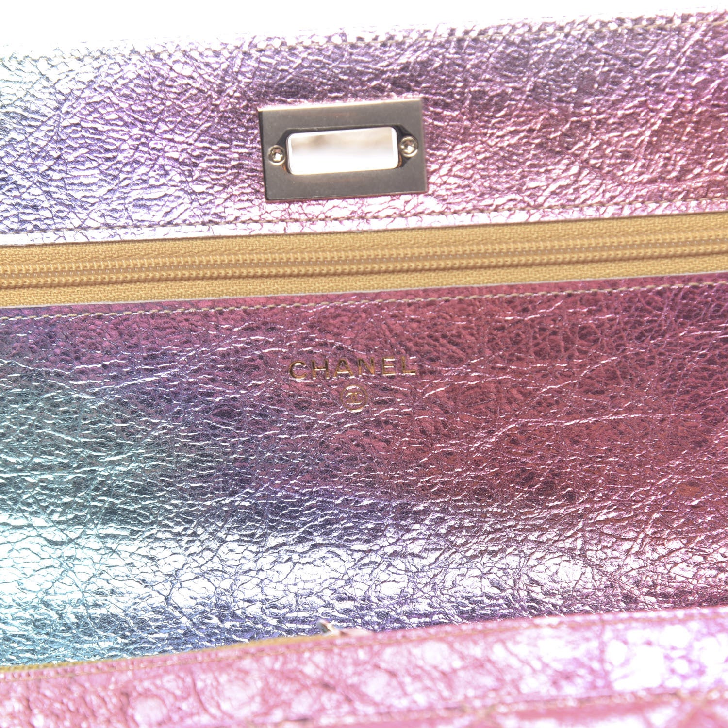 Chanel Metallic Goatskin Quilted 2.55 Reissue Wallet on Chain WOC Multicolor 6 of 12