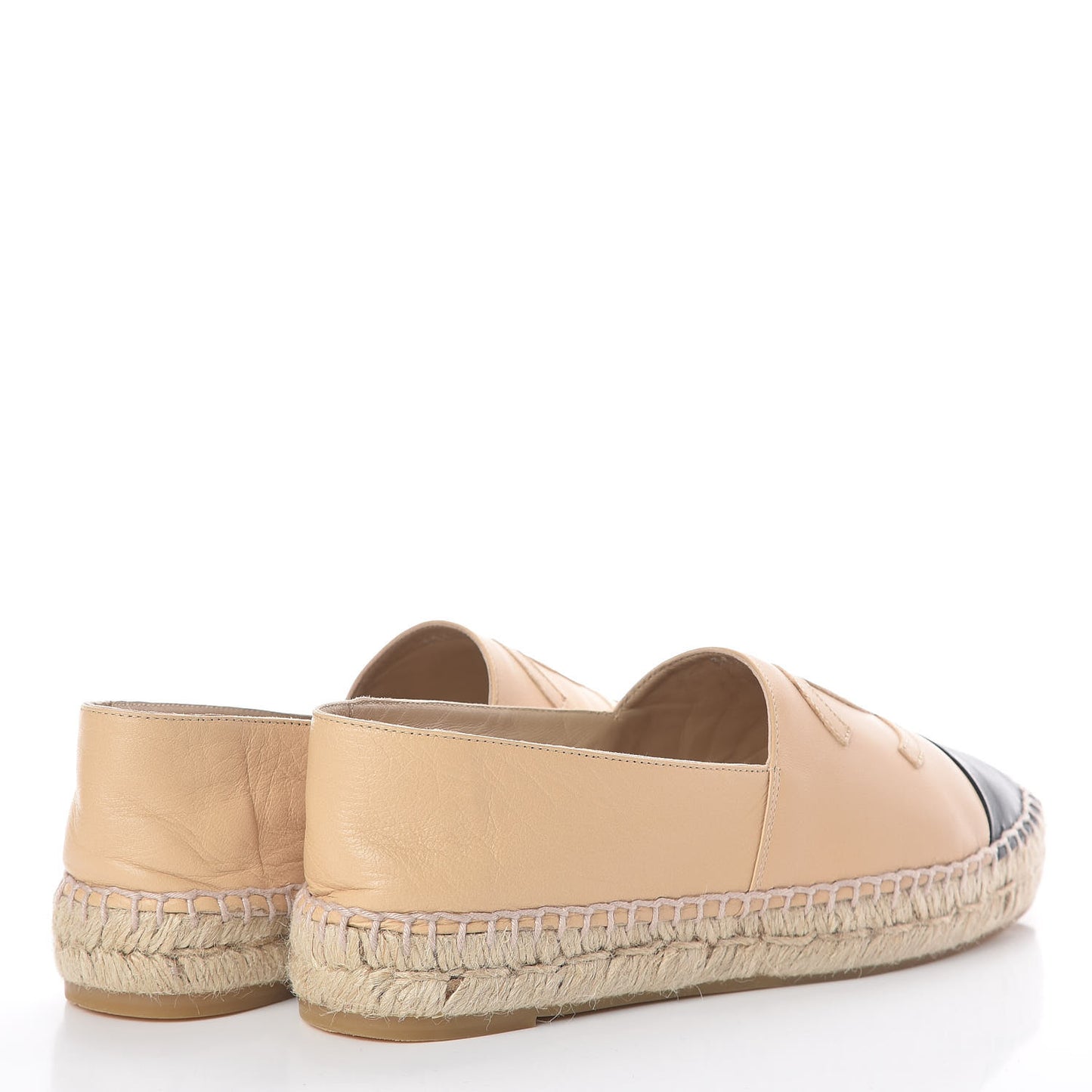 Lambskin CC Espadrilles 38 Beige Black