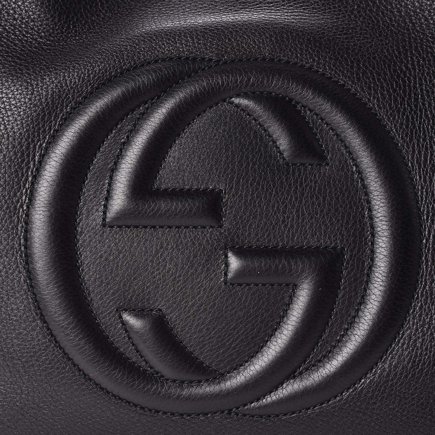 Gucci Pebbled Calfskin Medium Soho Chain Shoulder Bag Black 12 of 12