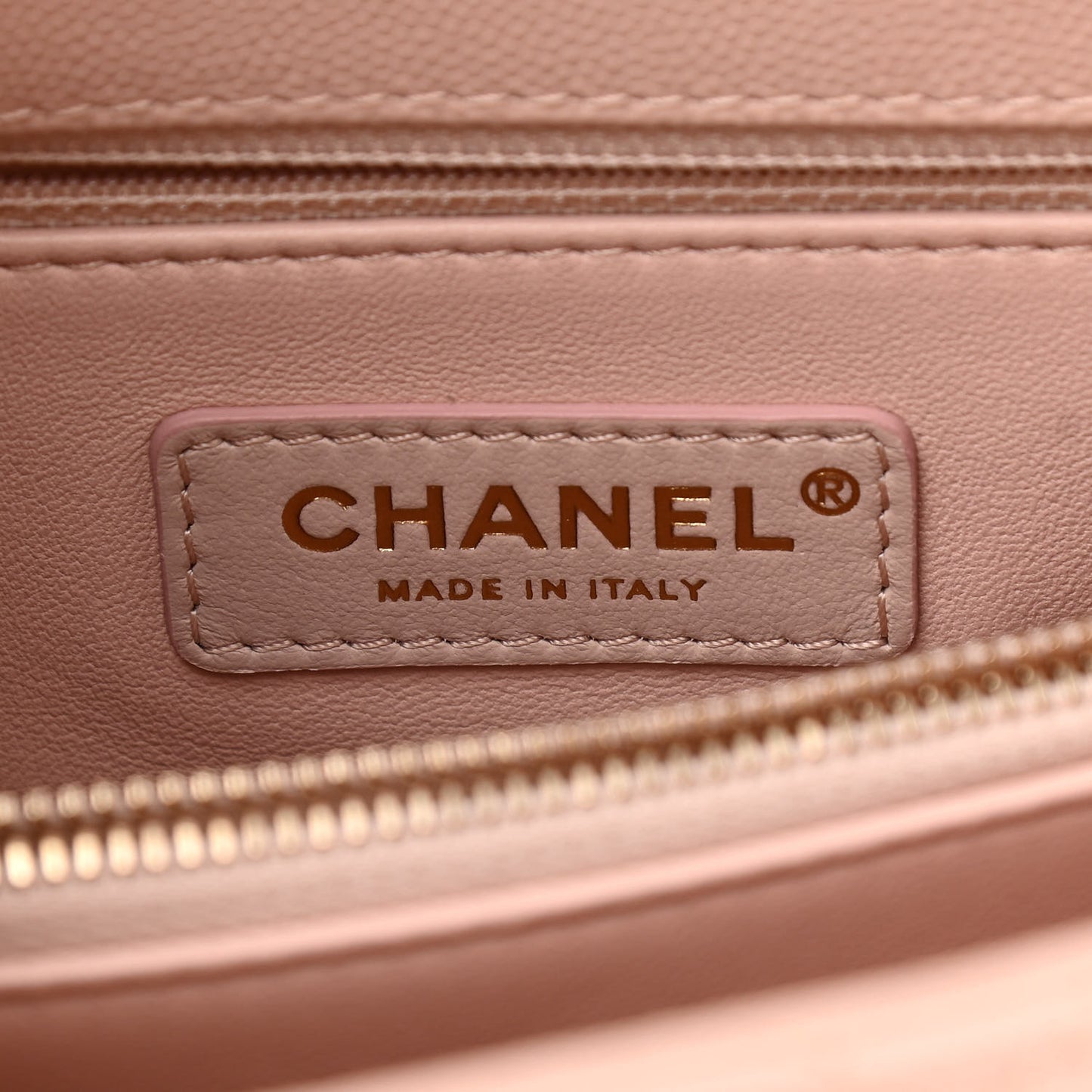 Caviar Quilted Small Coco Handle Flap Light Pink
