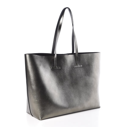 Tom Ford Laminated Calfskin Medium T Tote Anthracite 3 of 11