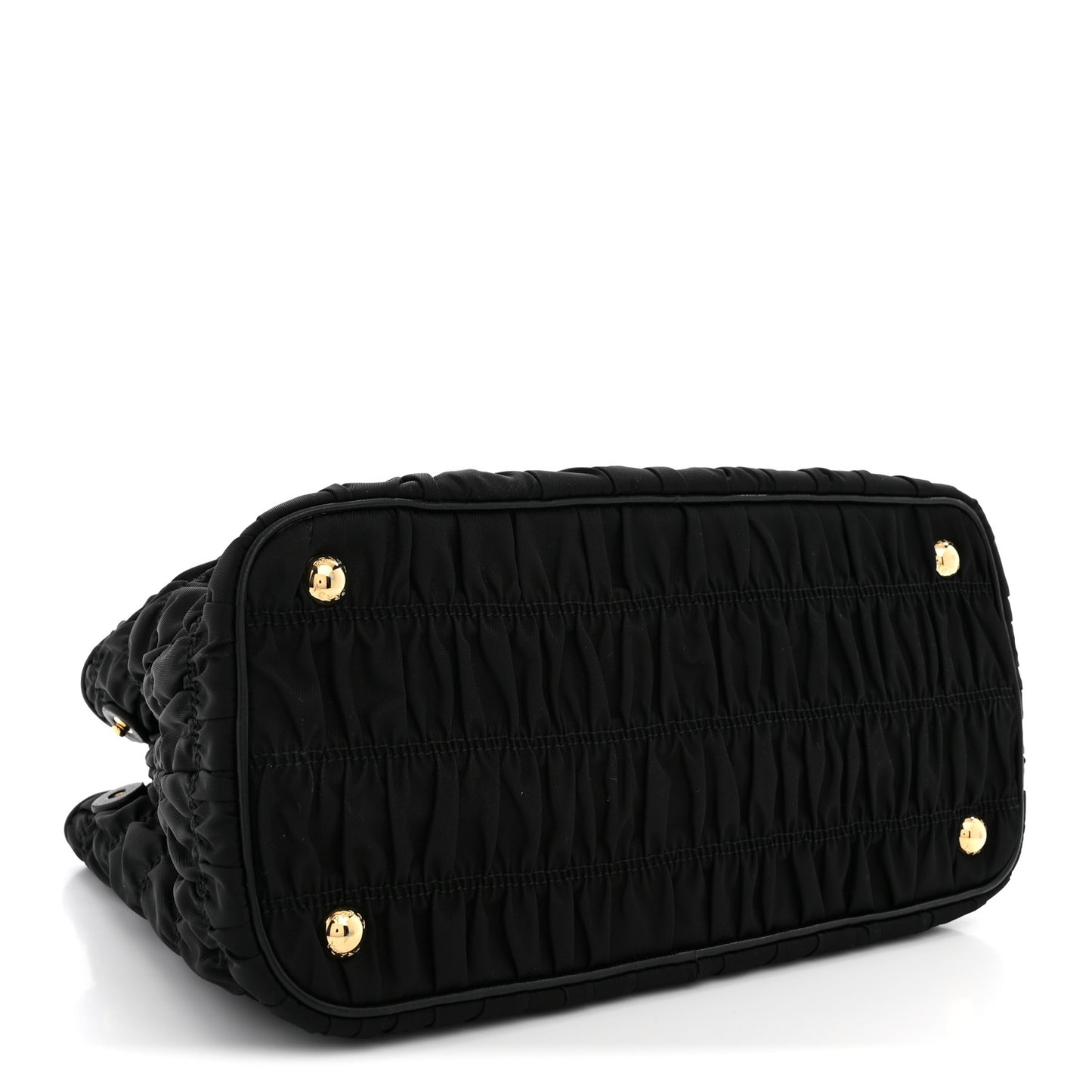 Tessuto Nylon Gaufre Small Tote Black