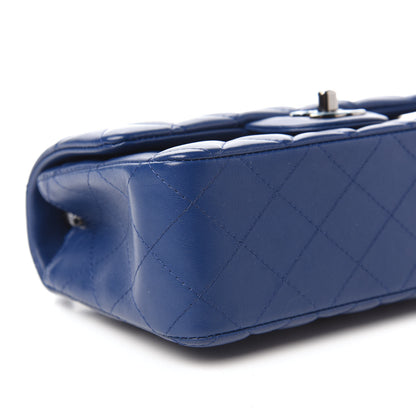 Chanel Lambskin Quilted Mini Rectangular Flap Dark Blue 6 of 11