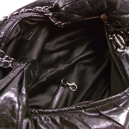 Chanel Leather Pleated Hobo Black 7 of 11