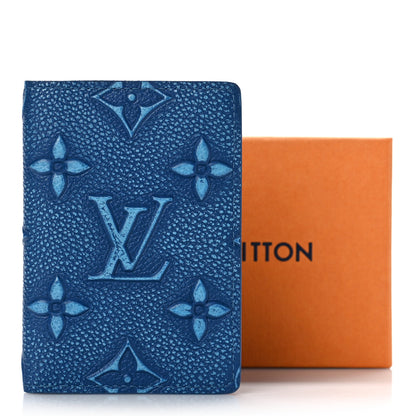 Louis Vuitton Faded Calfskin Monogram Pocket Organizer Denim Blue 9 of 9