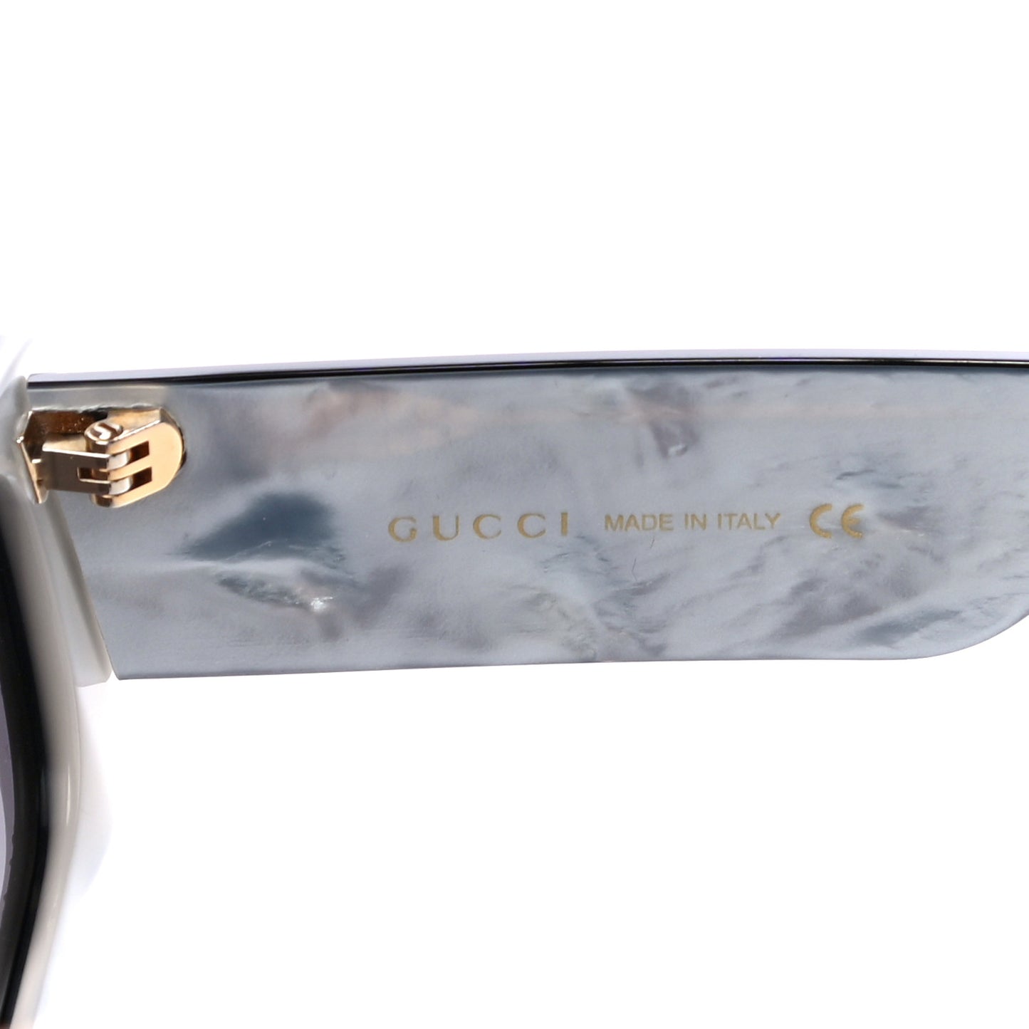Acetate Rectangular Crystal Sunglasses GG0516S Black
